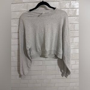 Divided H&M Gray Minimal Crop Sweatshirt Size L #1977